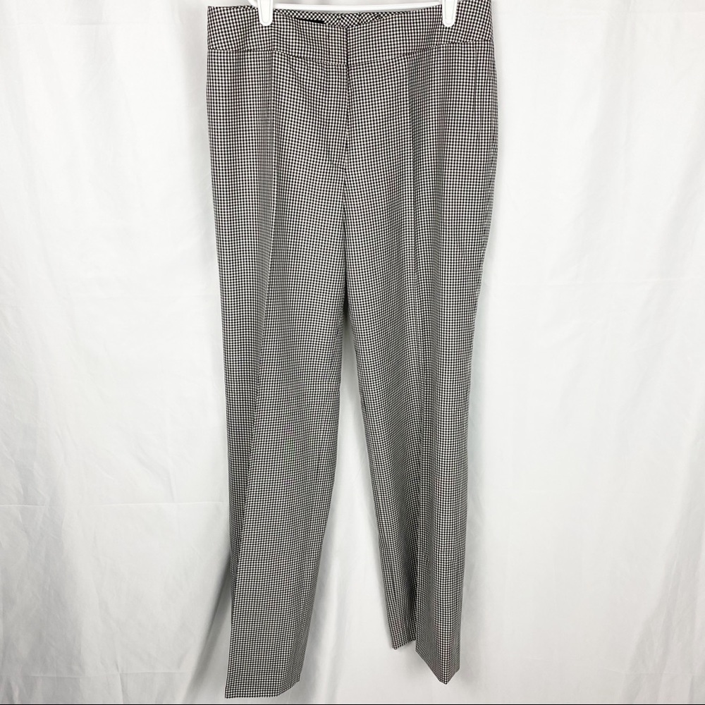 ESCADA Black & White Check Wool Pant